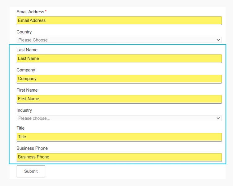 Progressive profiling implementation