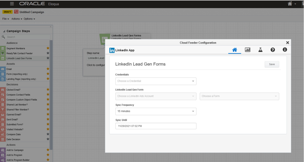 LinkedIn leadgen form