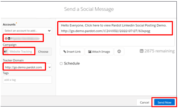 Create Social Post in Pardot