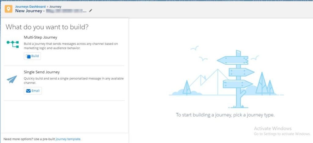 Journey builder marketing cloud types