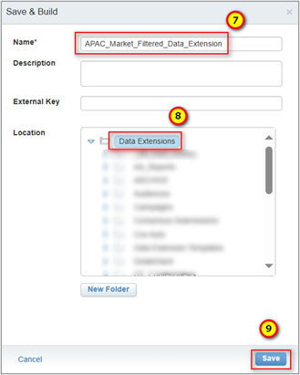 Saving and Deploying the Data Extension